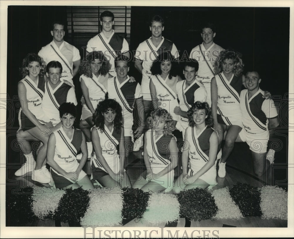 1987 Press Photo The Entire Marquette University Cheerleading Squad Who Resigned - Historic Images