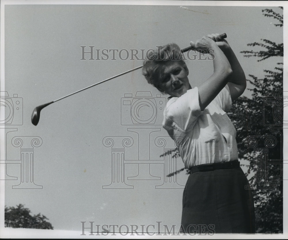 1955 Press Photo Women&#39;s Championship, Mrs. John Clauder - mjt09833 - Historic Images