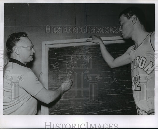 1968 Basketball Coach Ken Odenbrunen And Son Ken Of Milton College - Historic Images