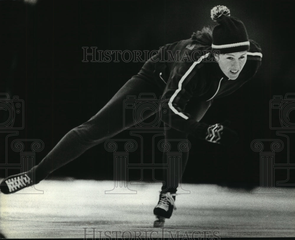 1980 Press Photo Competitive Speedskater Sheila Young Ochowicz Back On Ice- Historic Images