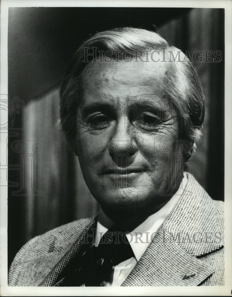 1977 Press Photo Play-by-play sports announcer Curt Gowdy hosts &quot;The Way It Was&quot;- Historic Images