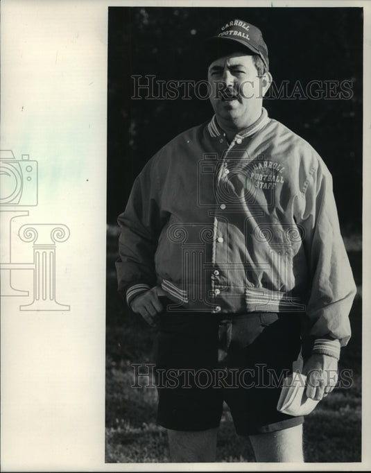 1983 Press Photo Carroll College Football Merle Masonholder - mjt10668- Historic Images