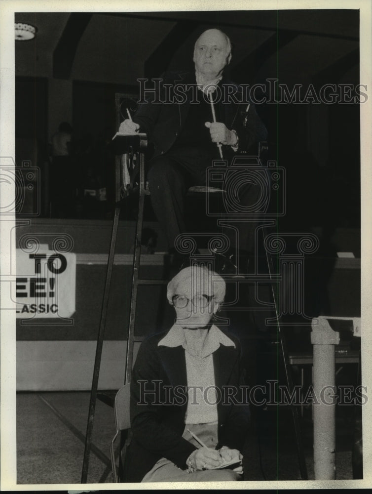 1981 Press Photo Harold Hamley &amp; his wife at Milwaukee Tennis Classic.- Historic Images