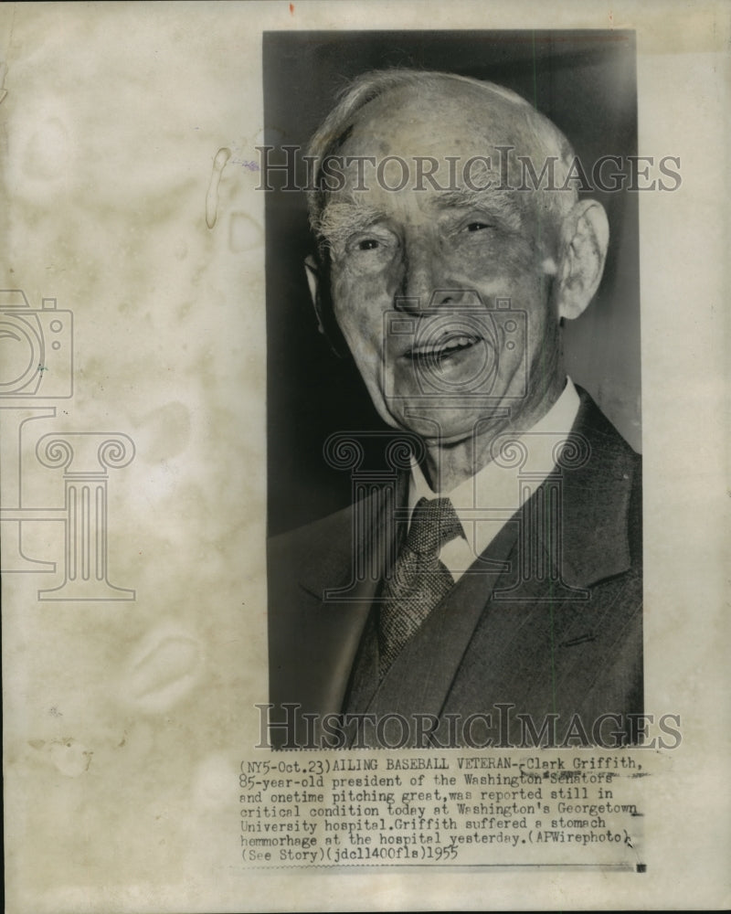 1955 Clark Griffith president of the Washington Senators. - Historic Images