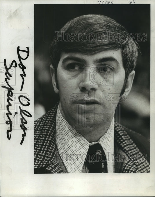 1974 Don Olson, Superior High School basketball coach. - Historic Images