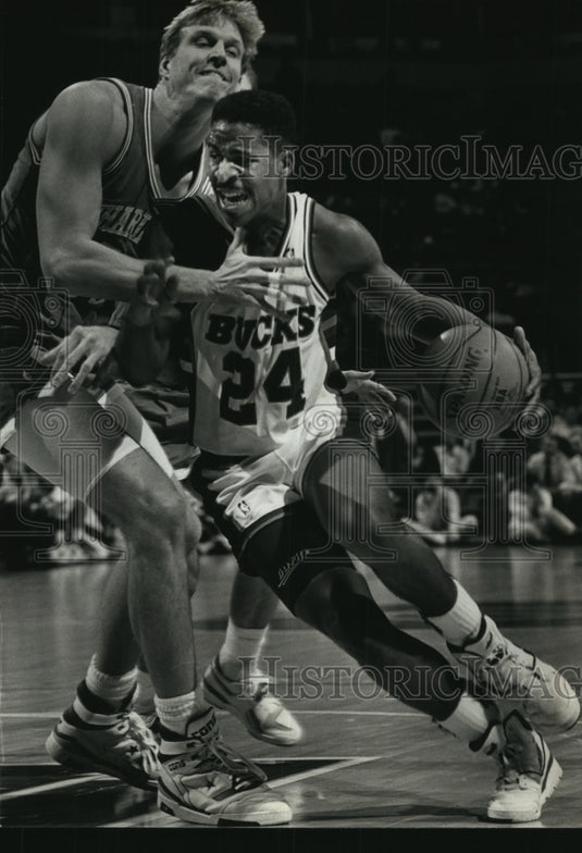 1990 Press Photo Milwaukee, Jay Humphries and Charlottes Stuart Gary - mjt11722 - Historic Images