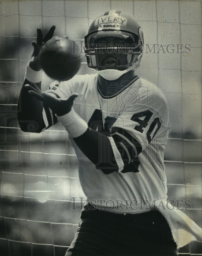 1984 Press Photo Eddie Lee Ivery made impression on Packer coaches at minicamp. - Historic Images