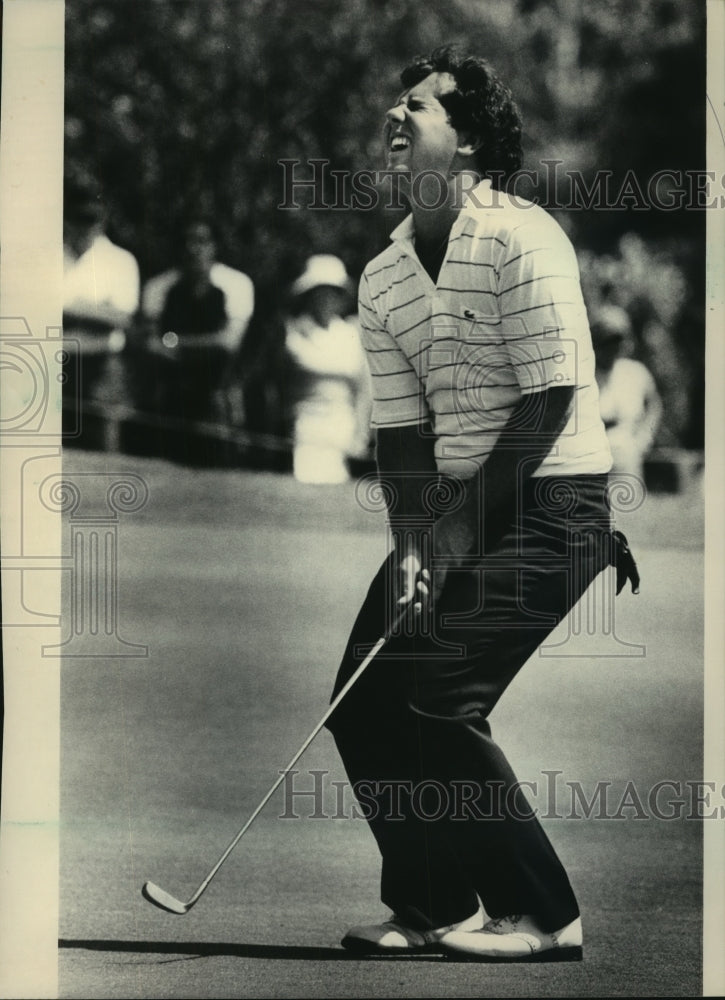1983 Press Photo Mark O'Meara grimaced after missing a birdie. - mjt12250- Historic Images