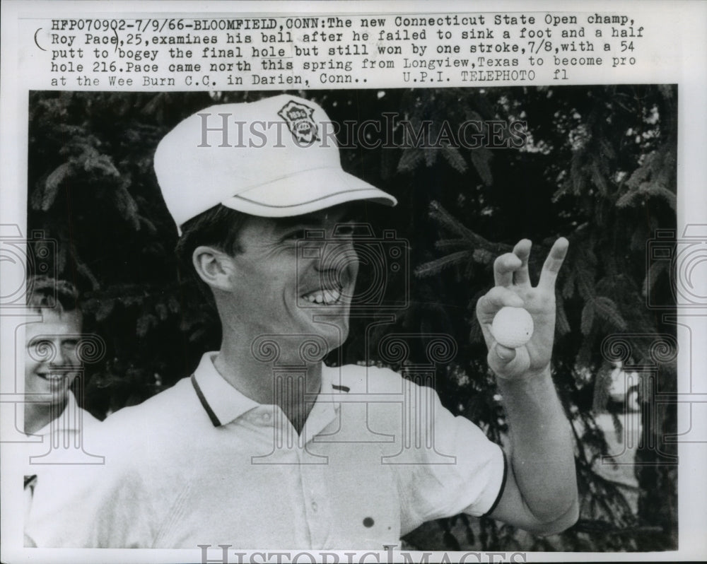 1966 Press Photo Connecticut State Open Champion golfer Roy Pace - mjt12552 - Historic Images