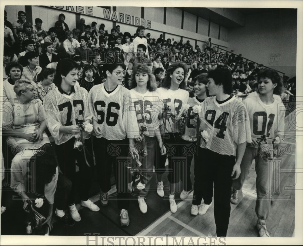 1986 Press Photo Members of Zaire High School girls basketball team - mjt12553 - Historic Images