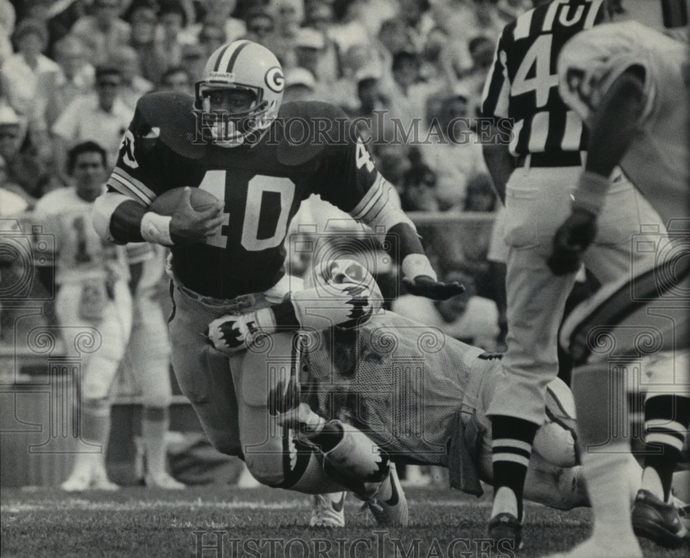 1983 Press Photo Eddie Lee Ivery still is missing from Packer action. - Historic Images