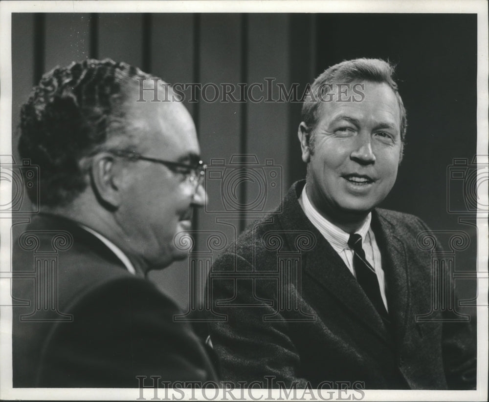 1969 Bob Wilkie, left and WTMJ&#39;s Leon Trunn - Historic Images