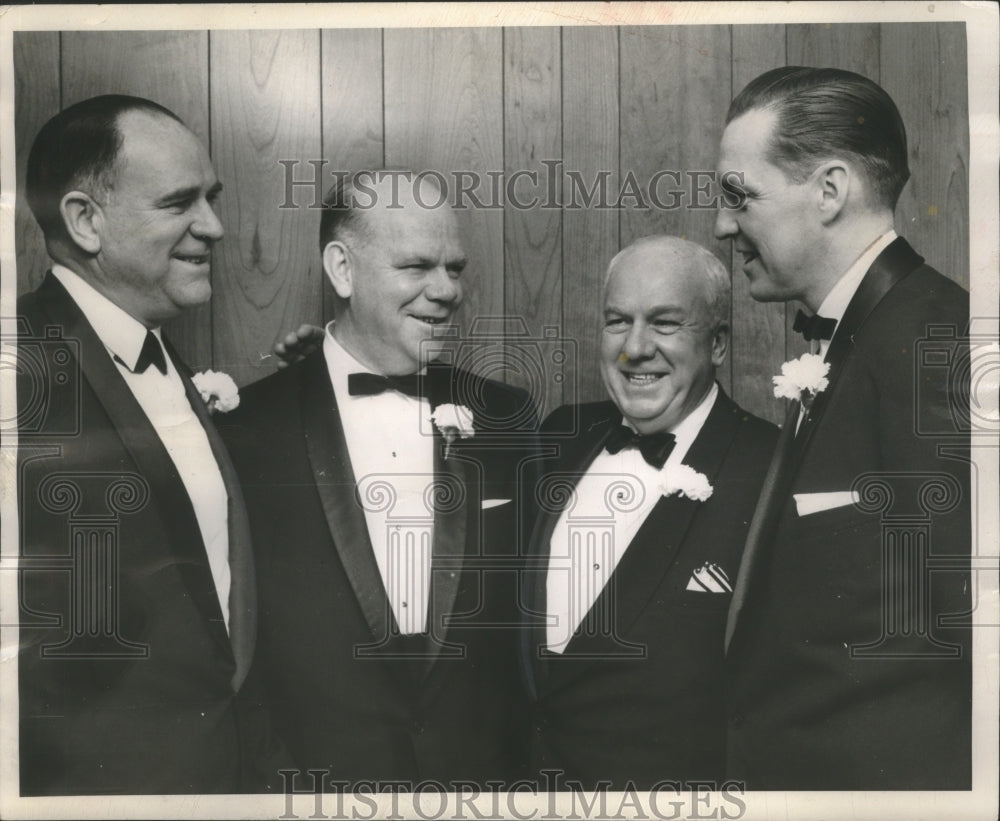 1950 Press Photo League President Warren Giles with other baseball bigwigs - Historic Images