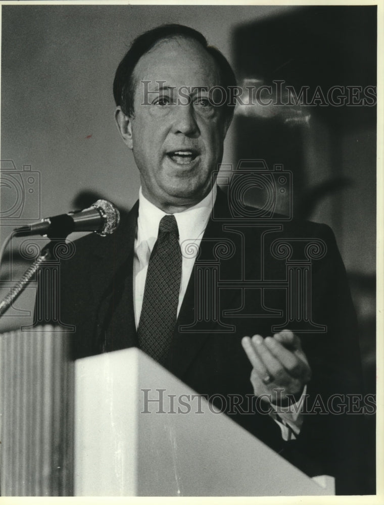 1984 Press Photo Super Bowl-National Football League Commissioner Pete Rozelle - Historic Images