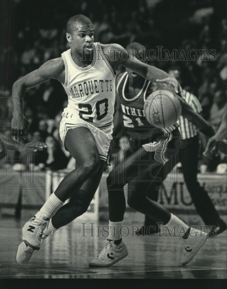 1985 Press Photo Marquette University basketball player John Jimmerson- Historic Images