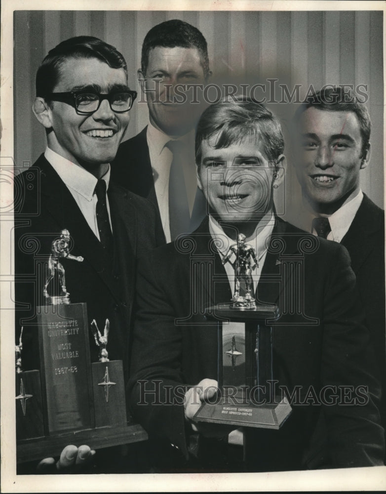 1970 Marquette University wrestler, Rick Poulson &amp; fellow awardees - Historic Images