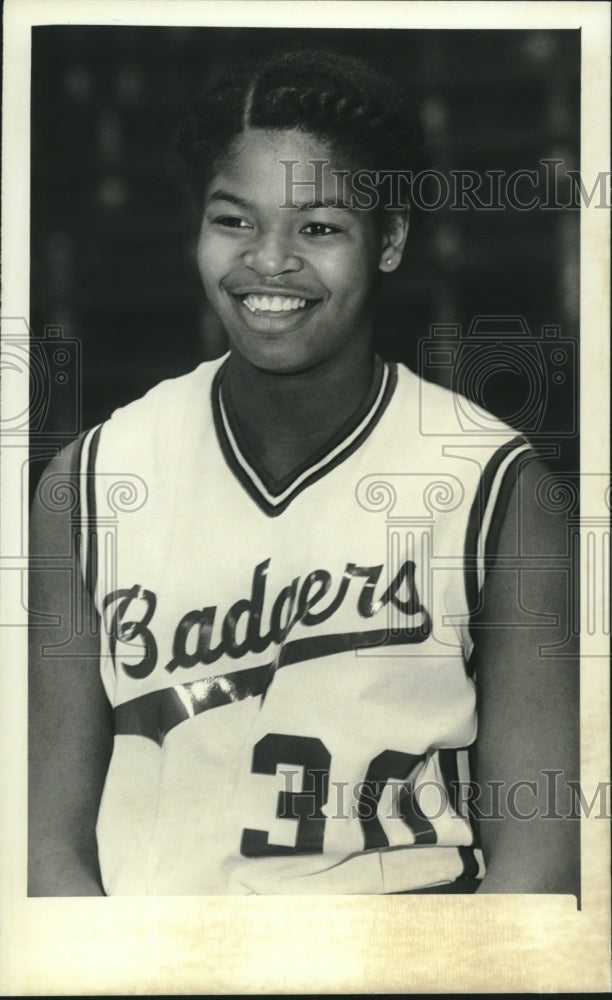 1982 Press Photo Monyvettr Kee, UW Badgers Women&#39;s basketball player - mjt15657 - Historic Images