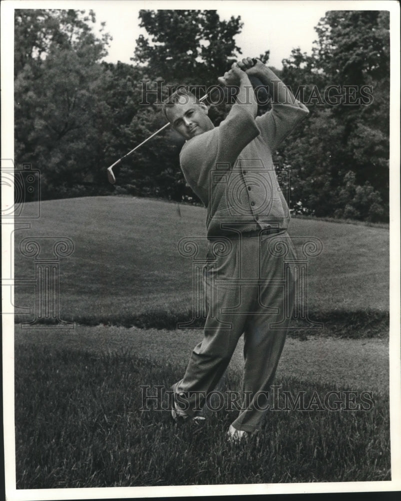 1962 Press Photo North Shore&#39;s Jim Haverty in US Open qualifier in Milwaukee.- Historic Images