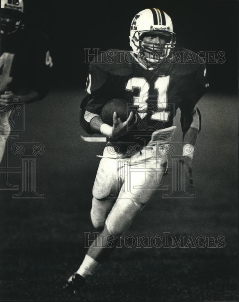 1991 Press Photo Arrowheads Marshall Senfleben rushed for 221 yards and 4 scores - Historic Images