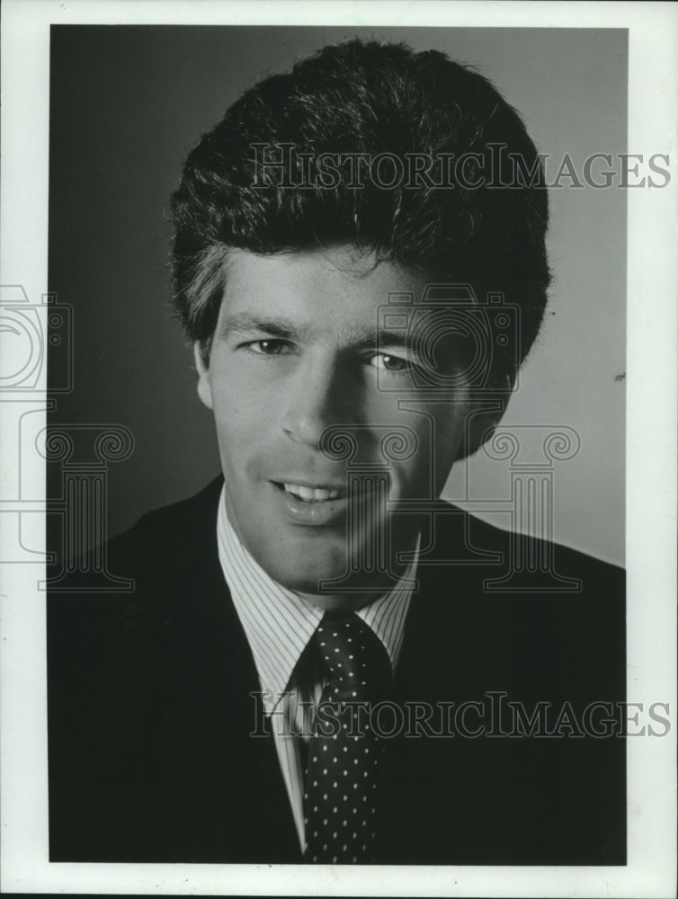 1984 Press Photo ABC network producer of summer Olympics Jeff Ruhe - mjt15824- Historic Images