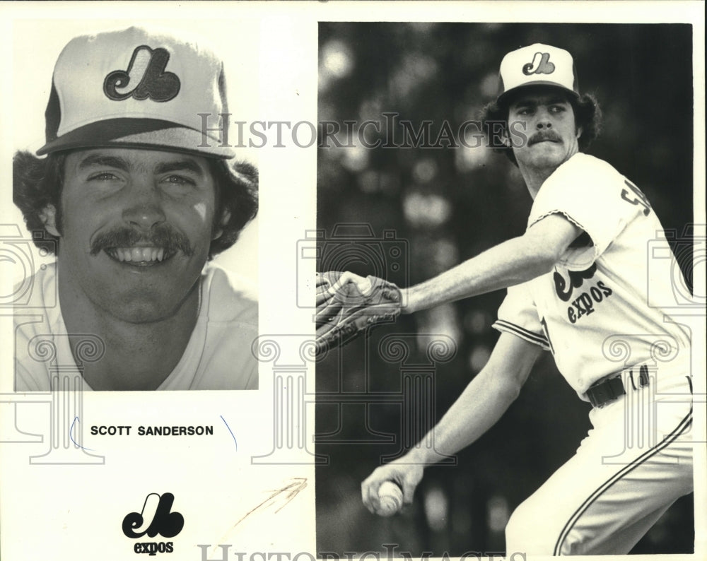 1980 Press Photo Expos baseball pitcher Scott Sanderson - mjt15971- Historic Images