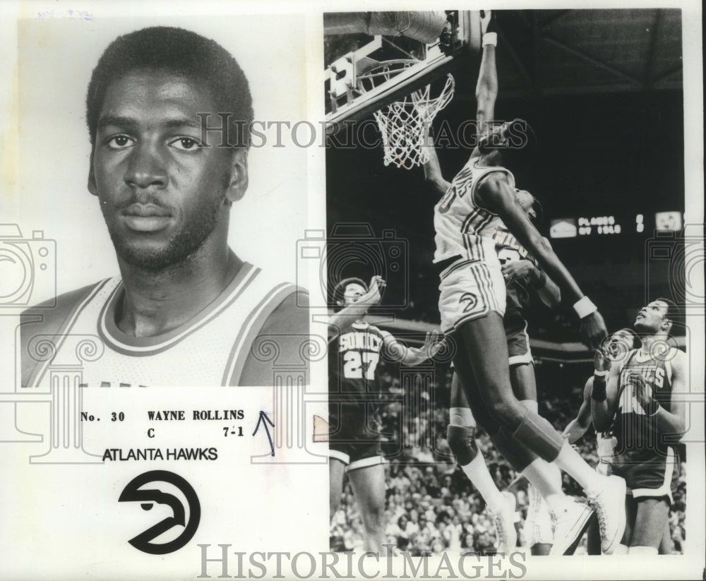 1982 Press Photo Atlanta Hawk's Center Wayne (Tree) Rollins - mjt16162- Historic Images
