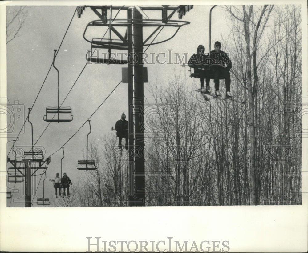 1965 Chairlift for skiers - Historic Images