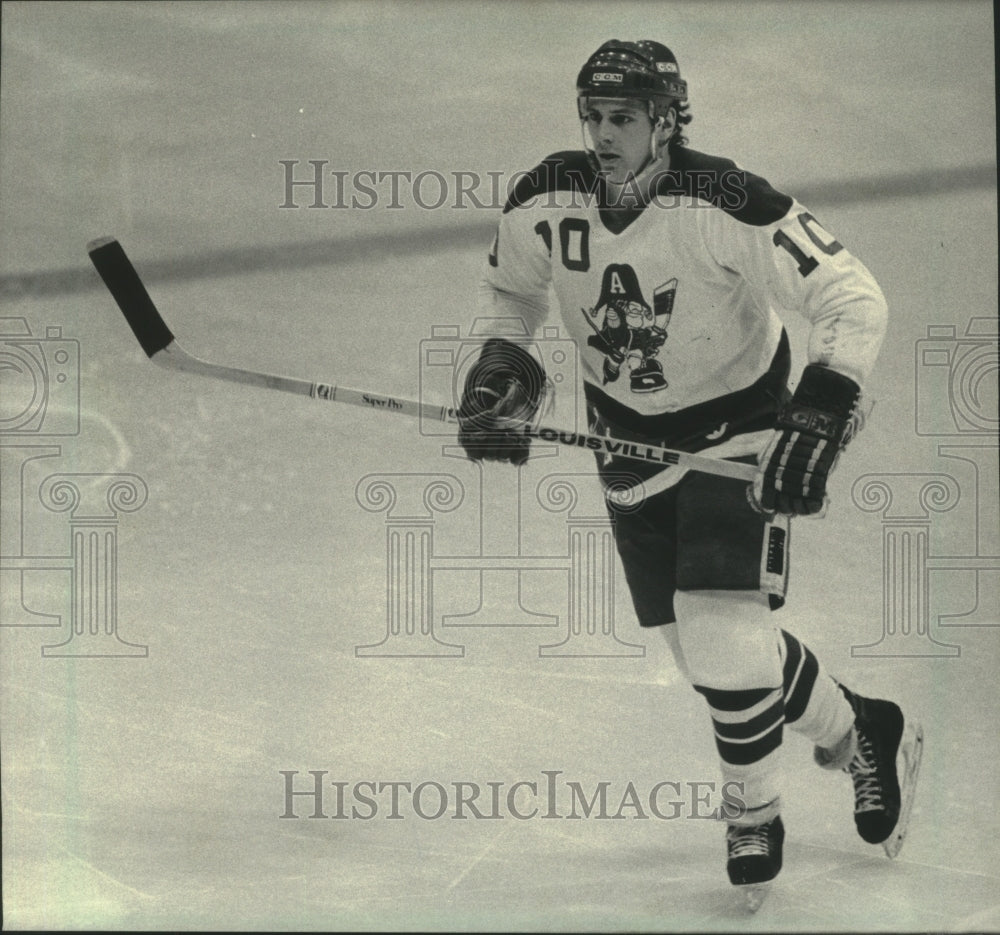 1984 Milwaukee Admirals Hockey Player Chris Tanguay Skating On Ice - Historic Images