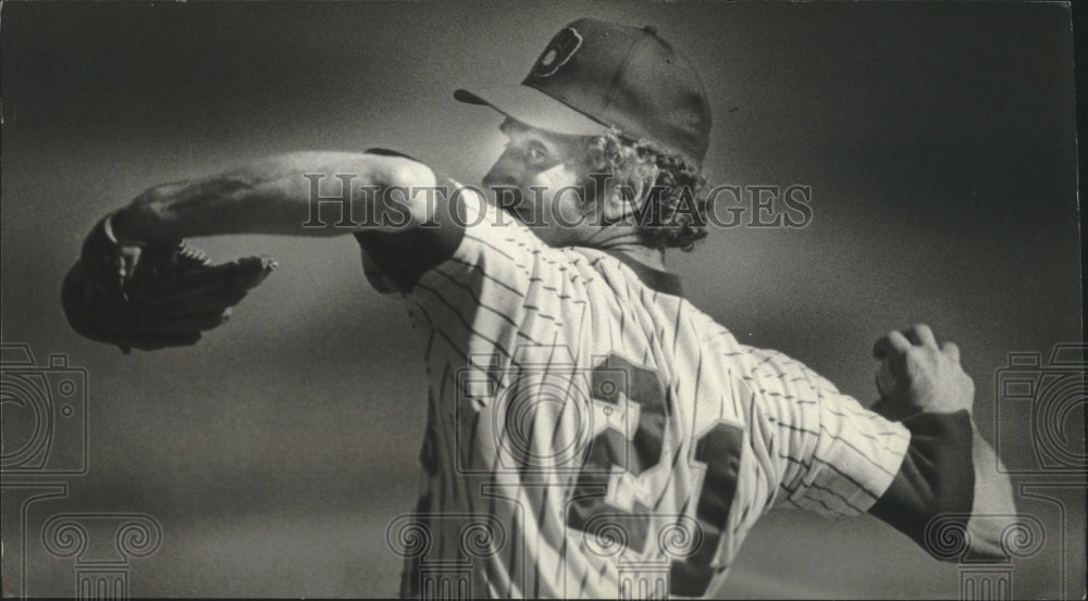1982 Press Photo Milwaukee Brewers baseball player Don Sutton in action- Historic Images