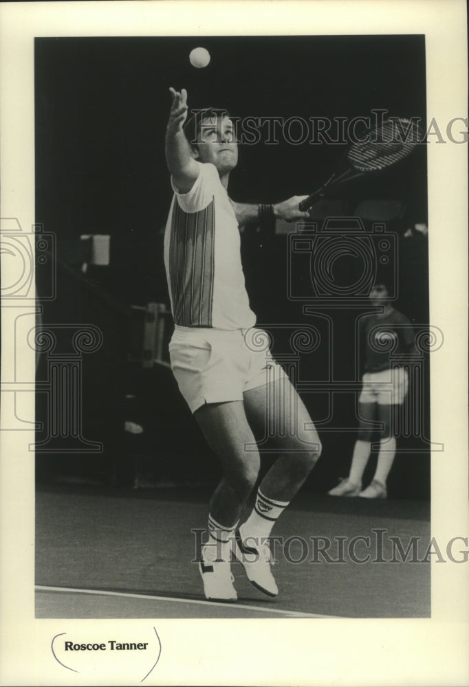 1982 Tennis player, Roscoe Tanner, in action - Historic Images