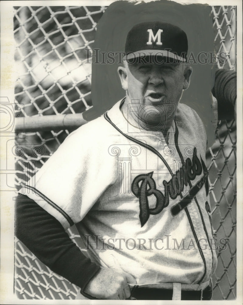 1962 Press Photo Milwaukee Braves manager George &quot;Birdie&quot; Tebbetts - mjt16985 - Historic Images