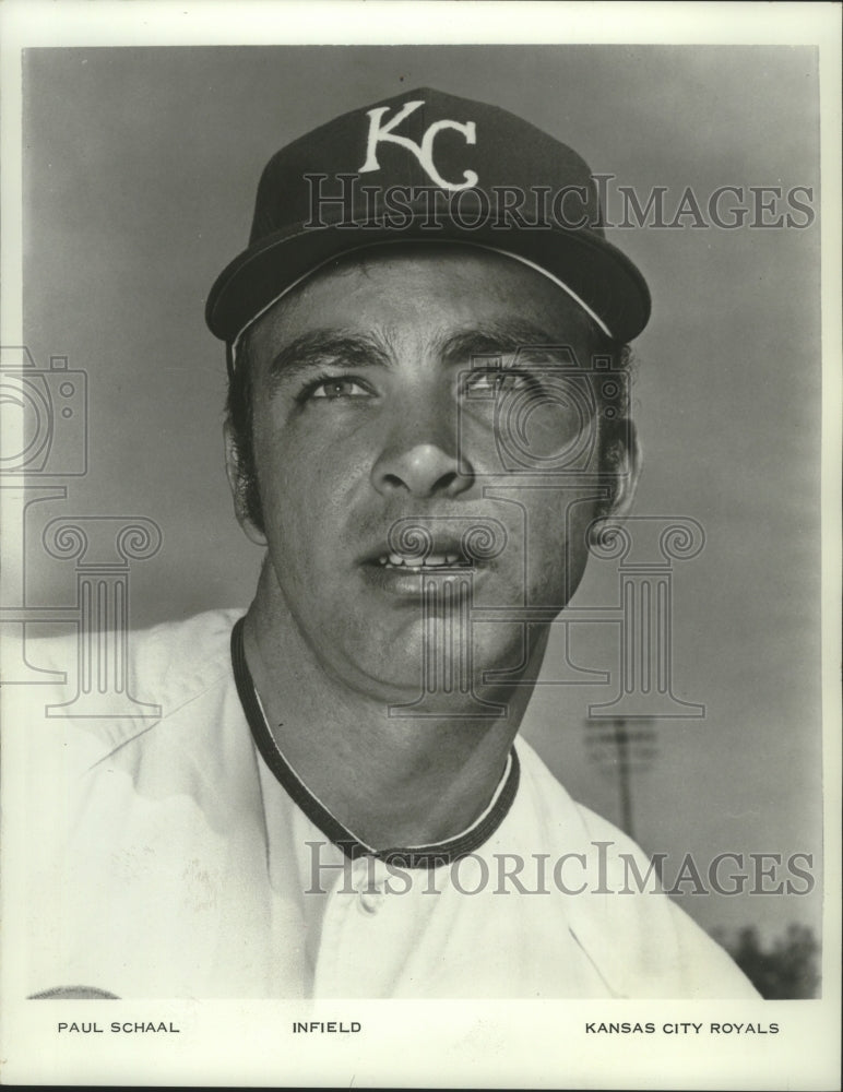 1971 Press Photo Paul Schaal, Infielder for the Kansas City Royals baseball team- Historic Images