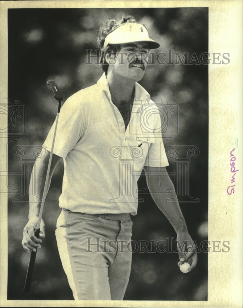 1982 Pro Golfer Scott Simpson in 2nd-round of Greater Milwaukee Open - Historic Images