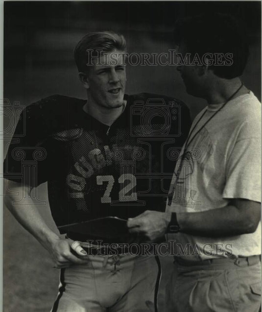 1992 Jeff Tess, East Troy quarterback also punts & kicks - Historic Images