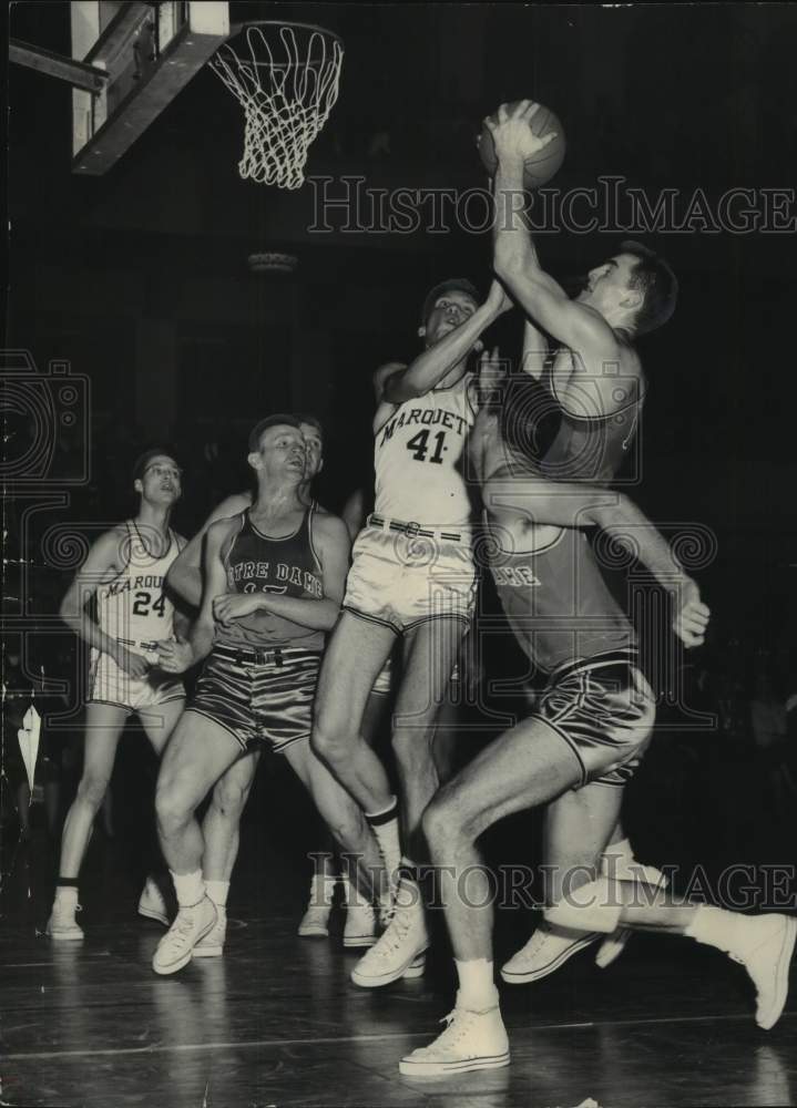 1955 Rube Schulz Marquette, Lloyd Aubry N.D., others, Milwaukee. - Historic Images