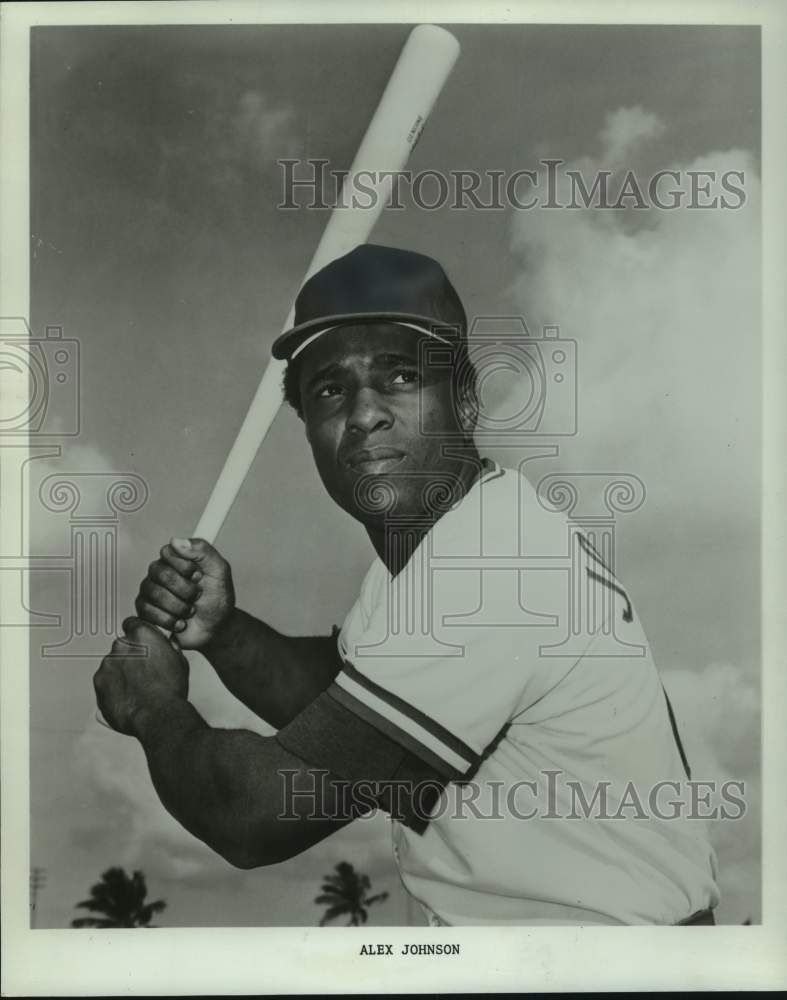 1974 Press Photo Baseball Player Alex Johnson - mjt18033- Historic Images