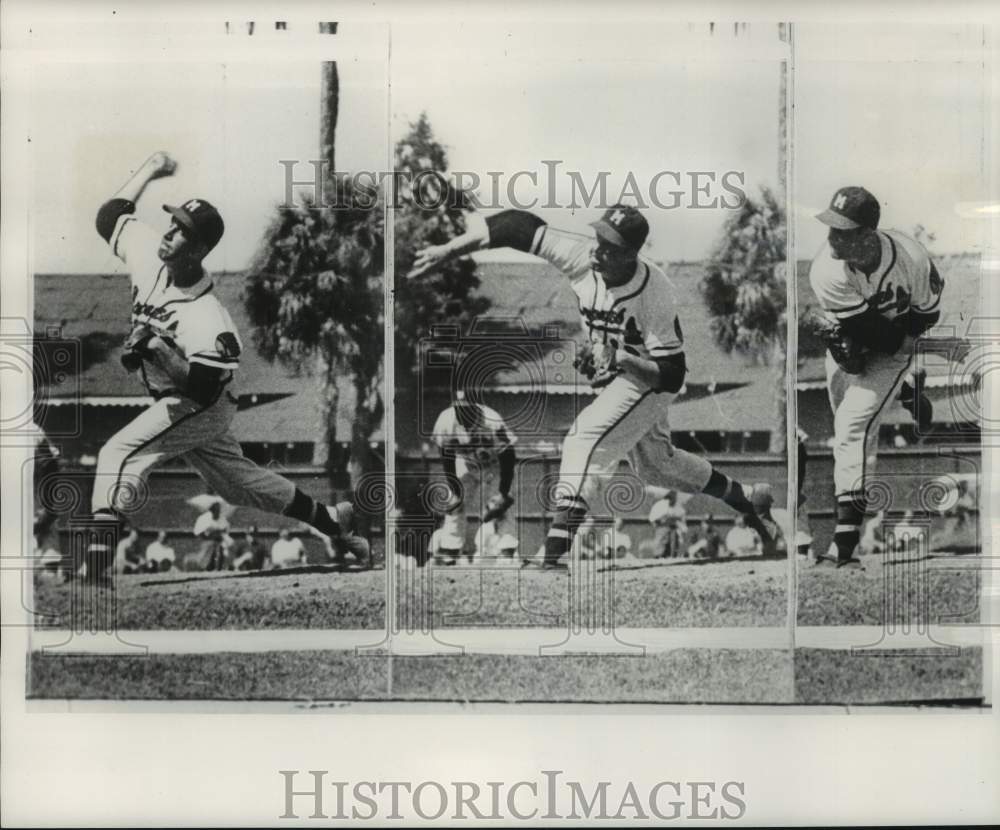 1956 Press Photo Milwaukee Braves pitcher Bob Throwbridge - mjt18163 - Historic Images