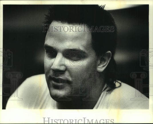 1992 Terry Stouf is working out for the Olympics-shot put - Historic Images