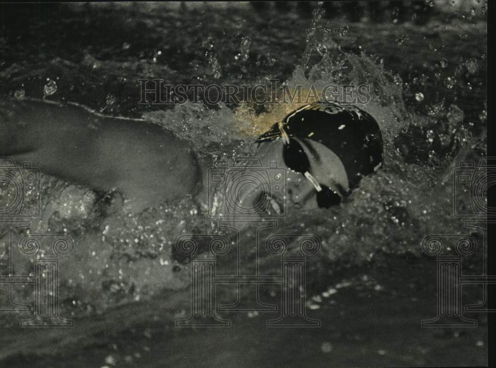 1993 Arrowhead High School swimmer Rob Iglinski in 200 medley - Historic Images