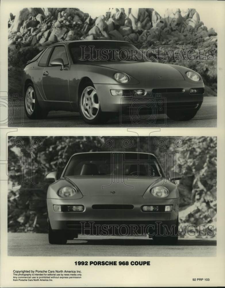 1992 Press Photo Porsche 968 Coupe - mjt18754- Historic Images