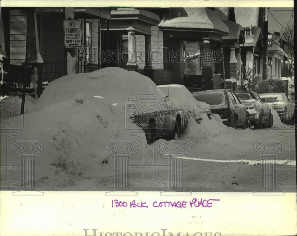 1982 Cars Were Snowbound On 1300 Block Of Cottage Place In Milwaukee - Historic Images