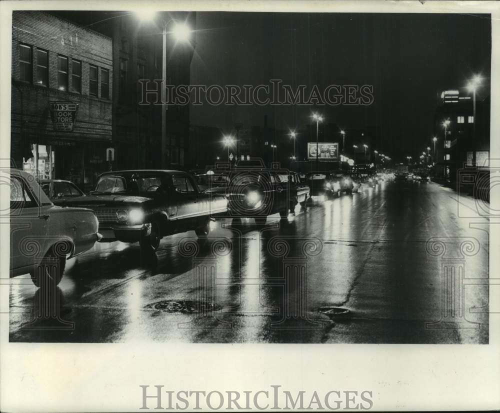 1965 Traffic jam on West State Street in Milwaukee, Wisconsin - Historic Images