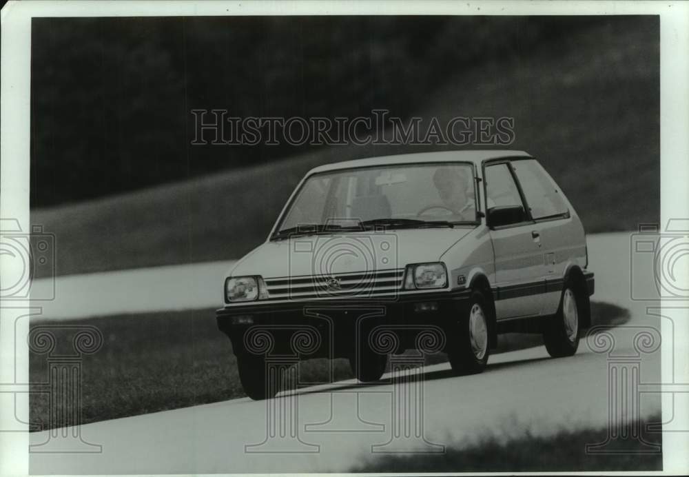 1987 Press Photo Subcompact hatchback Subaru Justy. - mjt19530 - Historic Images