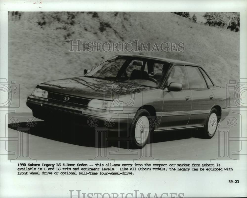 1989 Press Photo 1990 Subaru Legacy LS 4-Door Sedan automobile from Japan- Historic Images