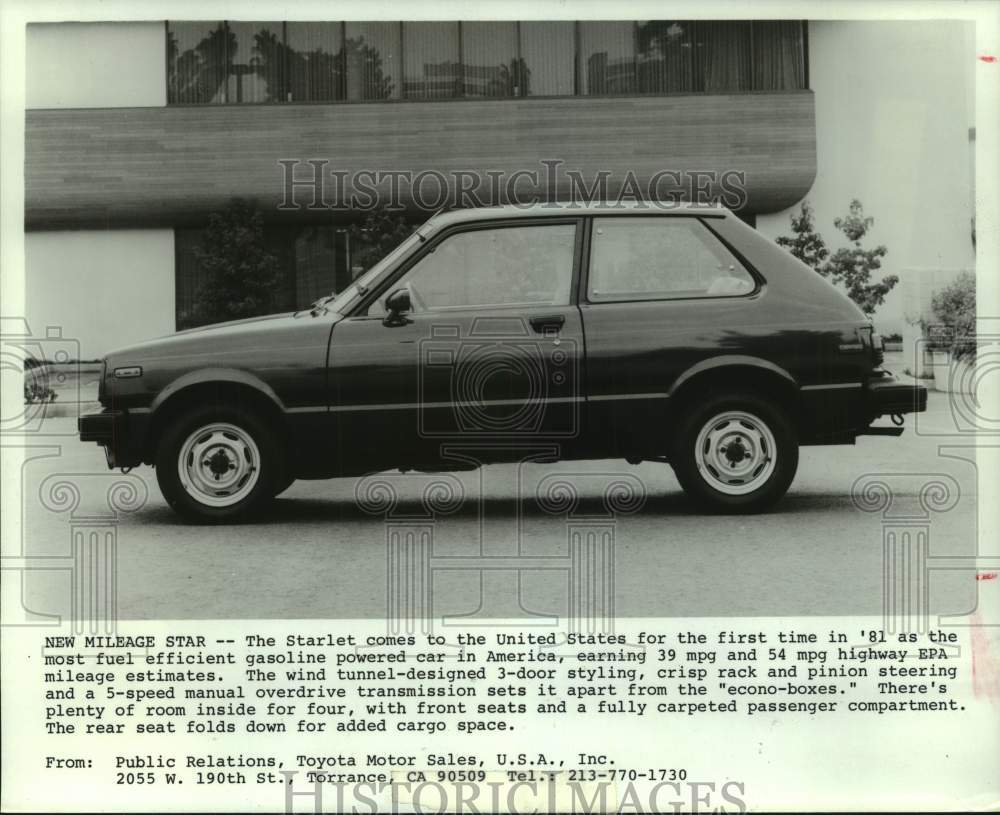 1980 Press Photo Toyota 3-Door And 5-Speed Starlet - mjt19696 - Historic Images