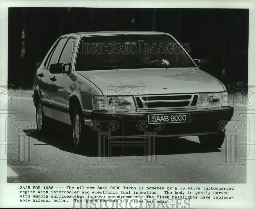 1986 Press Photo Saab 9000 Turbo - mjt19780 - Historic Images