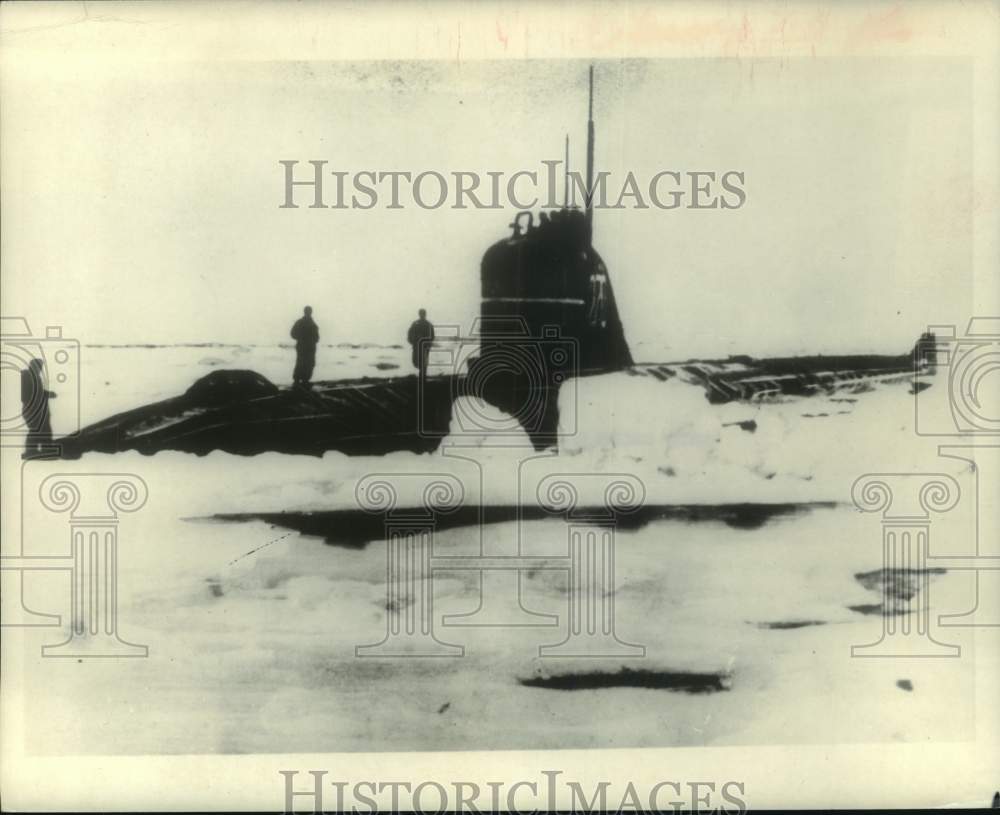 1967 Press Photo Soviet Nuclear Propelled Submarine On Cruise To North Pole - Historic Images