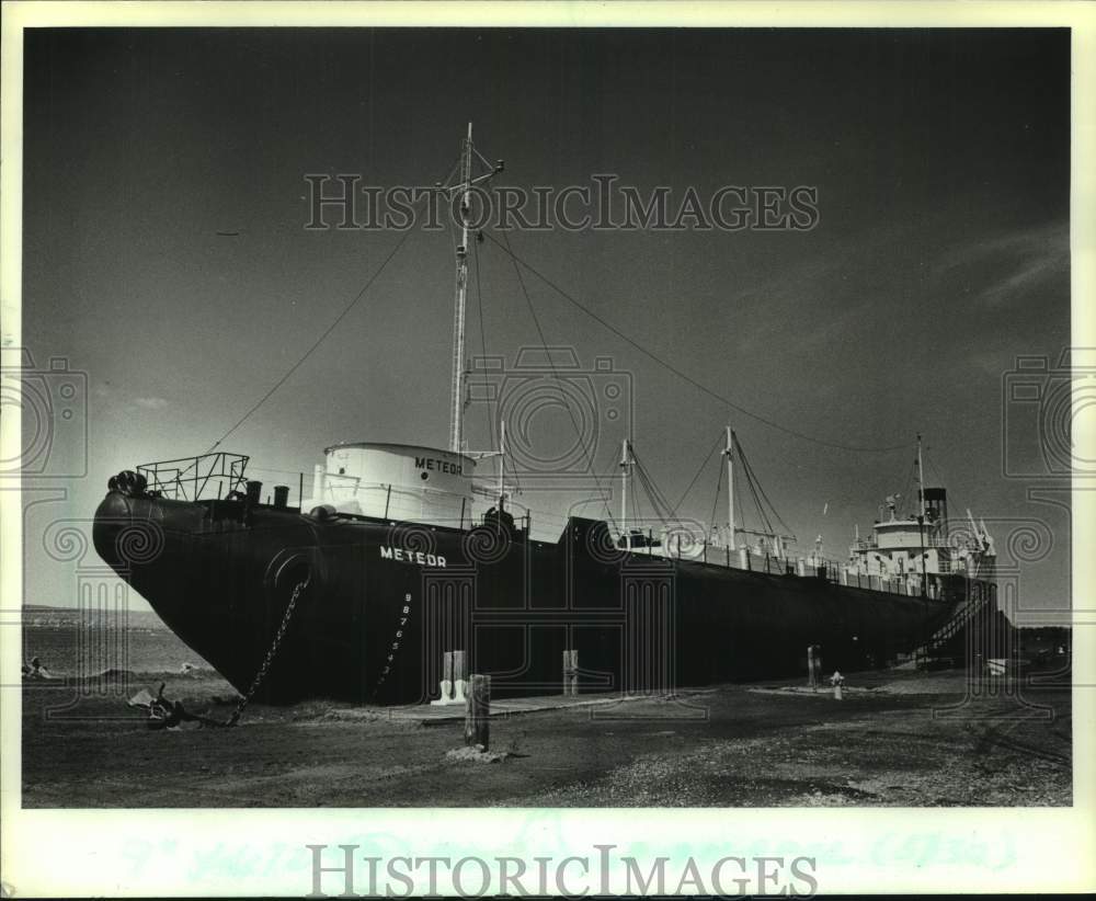 1983 Press Photo Whaleback freighter Meteor can be toured as museum, Superior - Historic Images