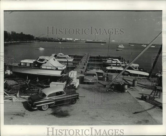 1962 South Shore Yacht Club have some new "parking" spaces. - Historic Images