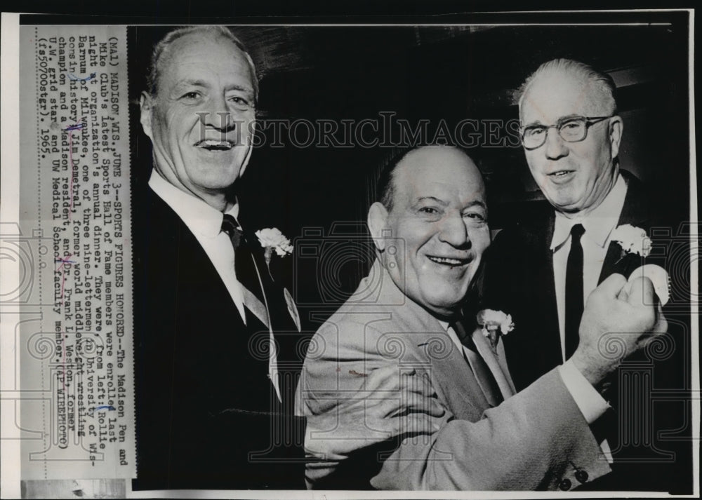 1965 Rollie Barnum, Jim Demetral, Doctor Frank L. Weston Madison, WI - Historic Images